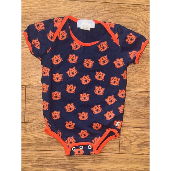 UA University of Auburn 2 Tone All Over Print Third Street Baby Outfit Size 6 mo - Picture 1 of 4